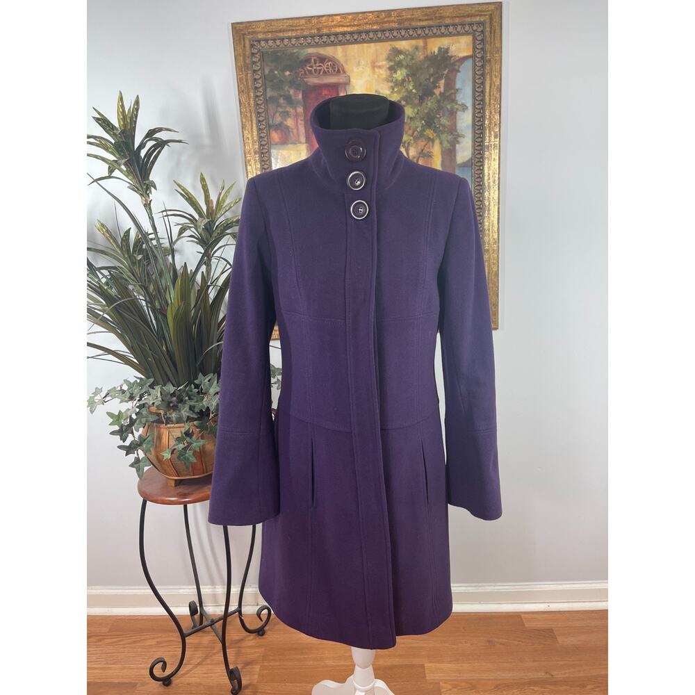 Next Tulle Wool Coat Women 10 Purple Academia Military-Inspired Winter Staple‎